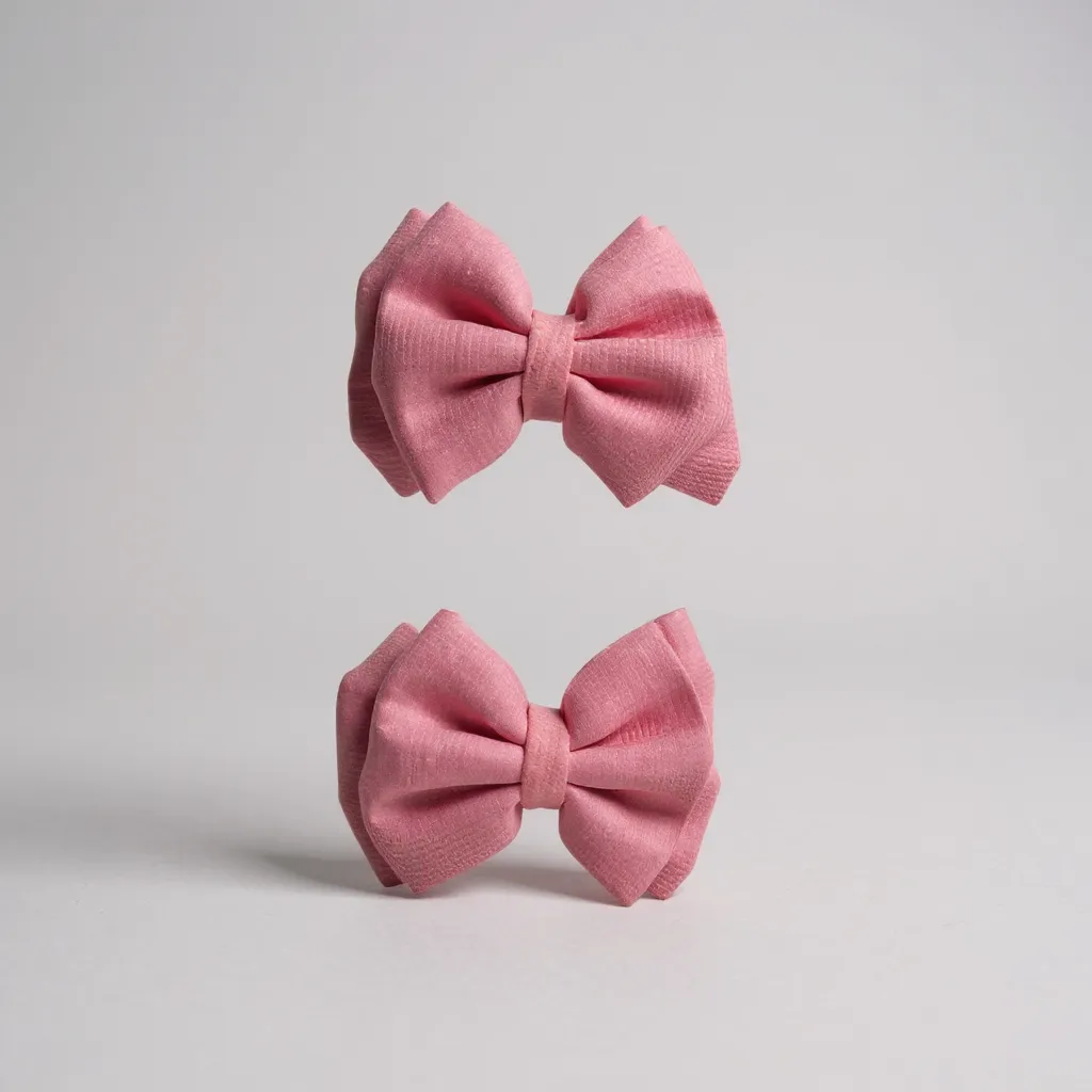 Par de moños chicos rosas