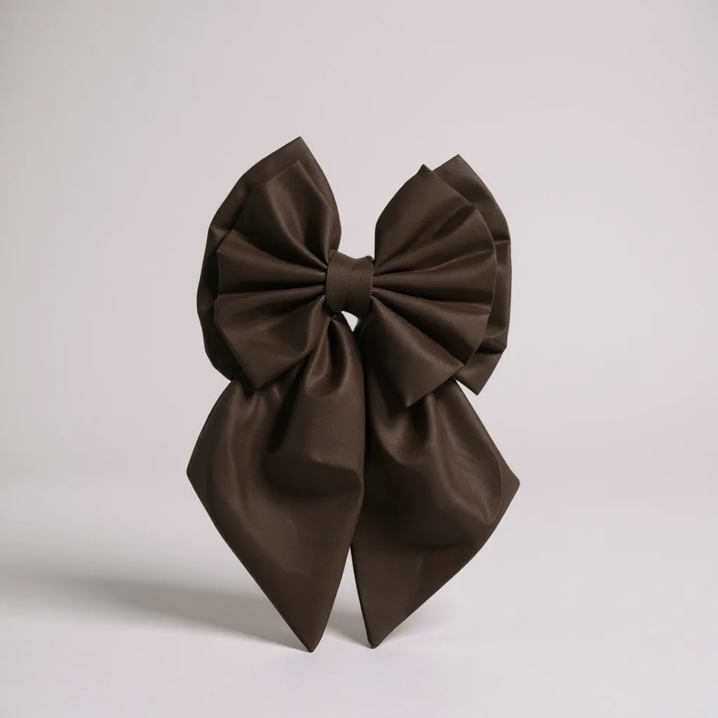 Moño de popelina grande negro