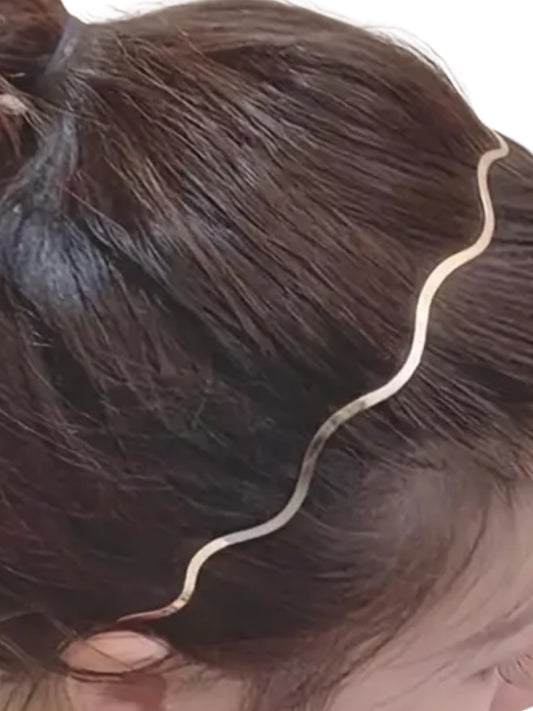 Diadema ondas dorada