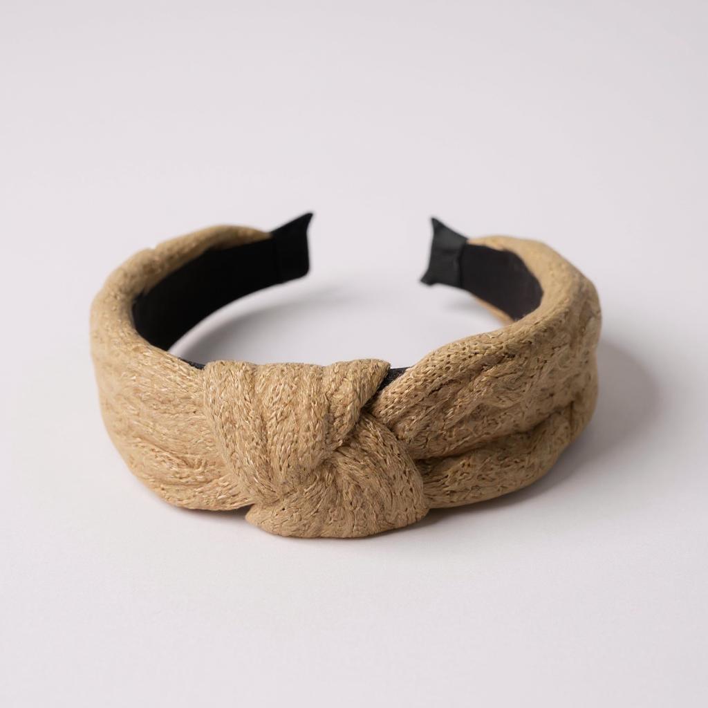 Diadema trenza punto café