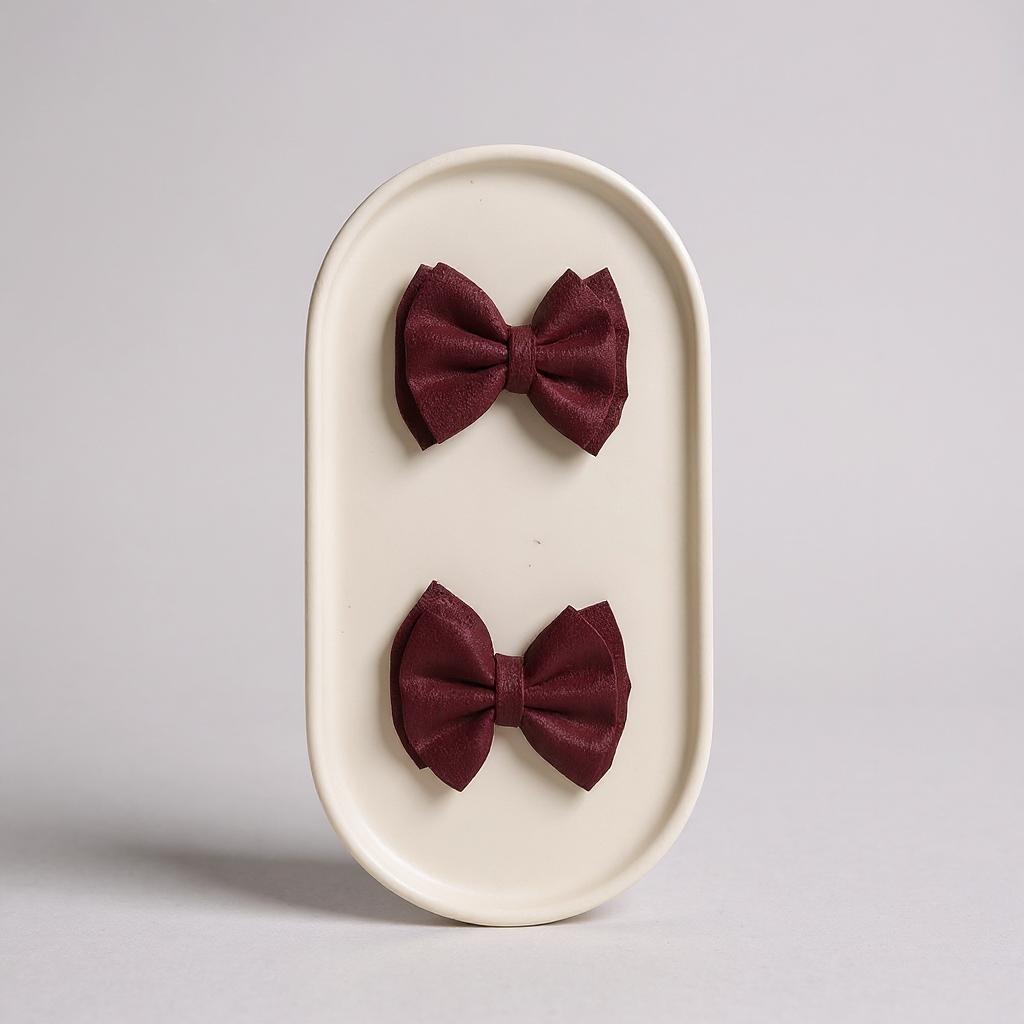 Par de moños chicos vino