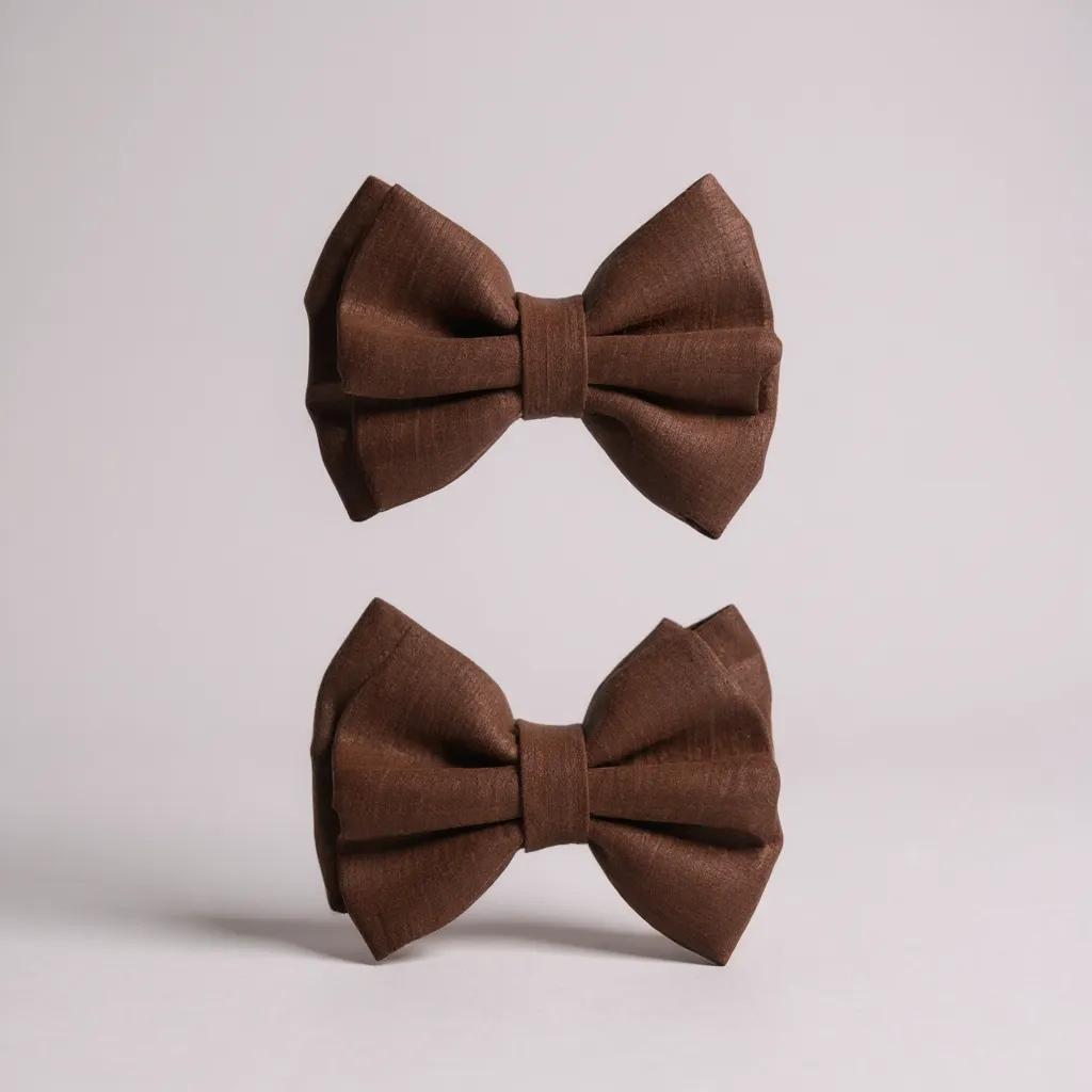 Par de moños chicos café