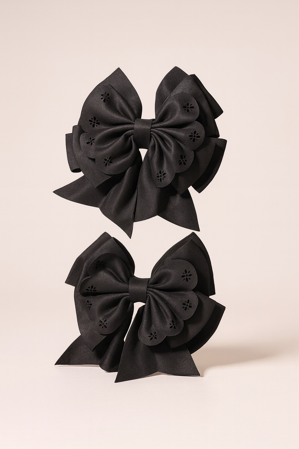 Par de moños Blossom negros