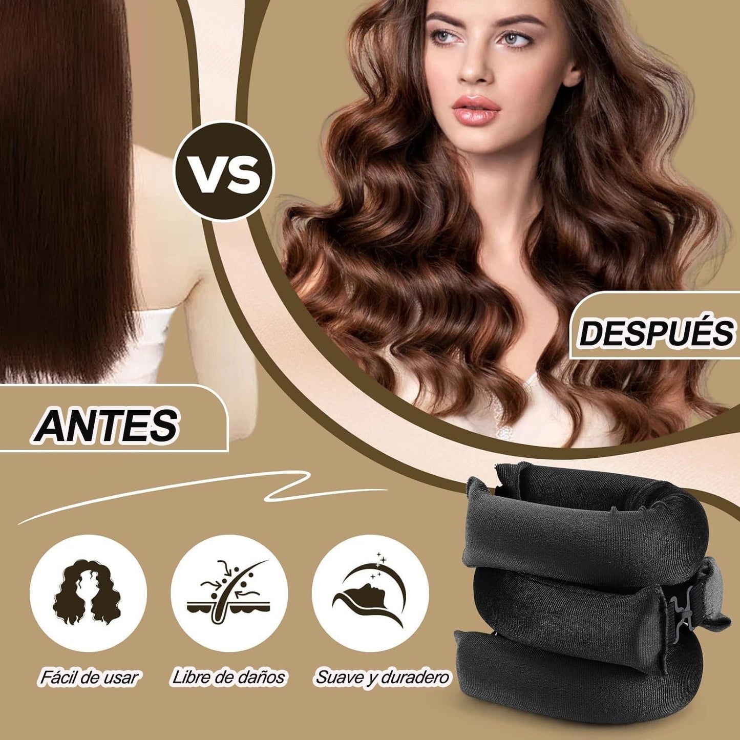 Rizador de cabello sin calor