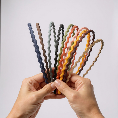 Paquete de diademas onduladas