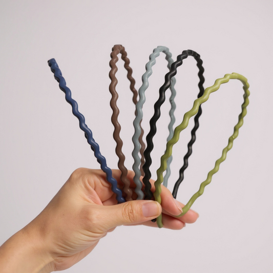 Paquete de diademas onduladas