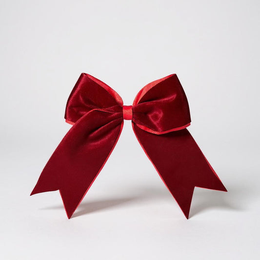 Moño terciopelo Elegante rojo