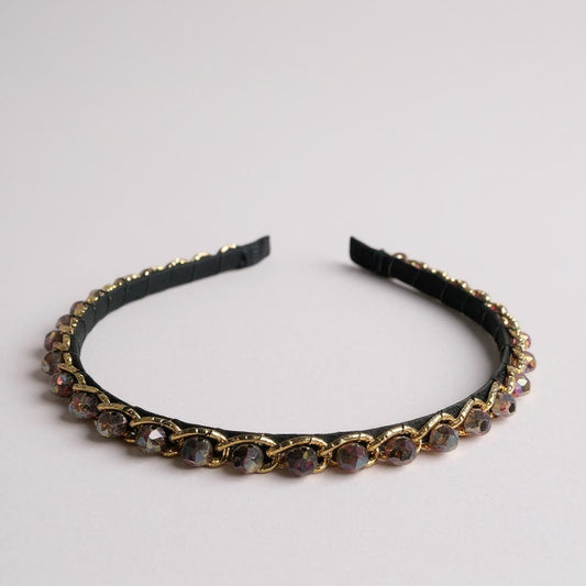 Diadema Black & Gold Cristal