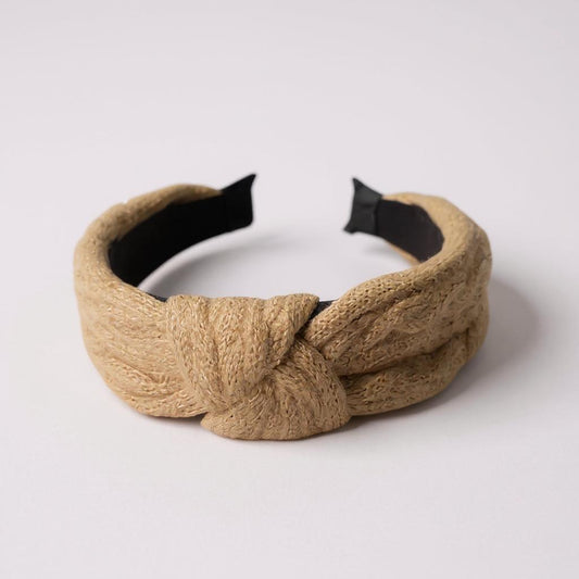Diadema trenza punto café