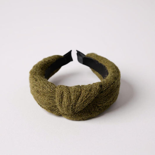 Diadema punto verde oliva
