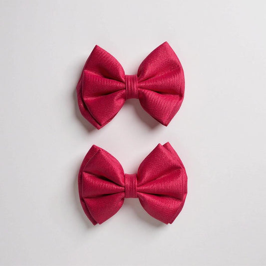 Par de moños chicos rojo