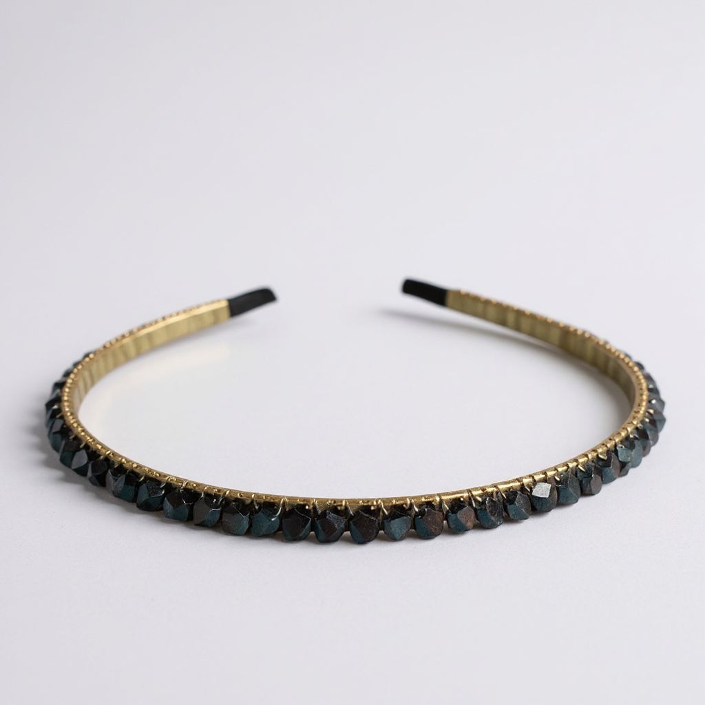 Diadema Brillo vintage negra