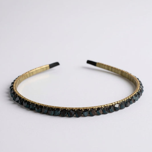 Diadema Brillo vintage azul marino